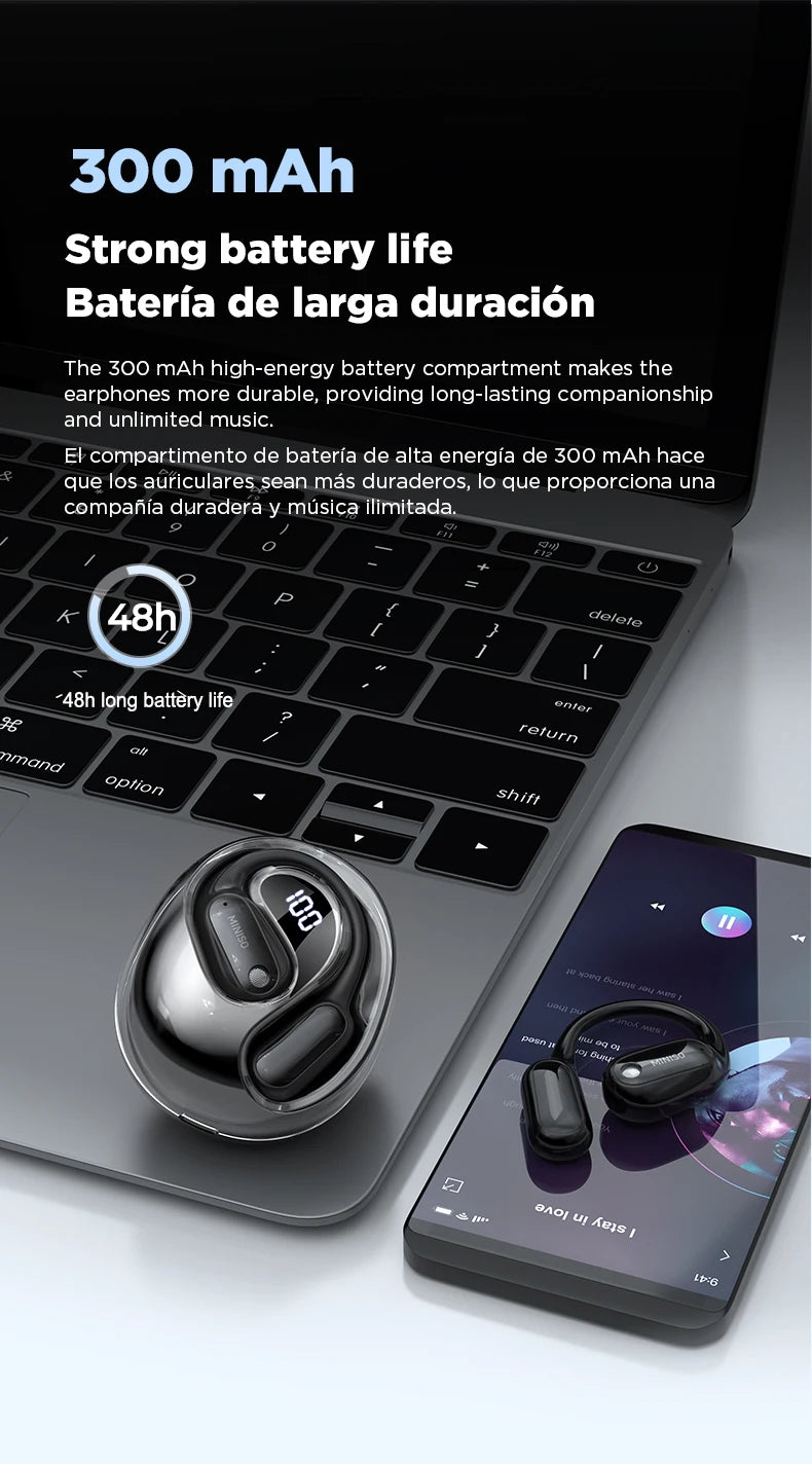 Translator MINISO MS190 New OWS Wireless Headphones Sport Waterproof Headsets  Intelligent Bluetooth Translation Earbuds