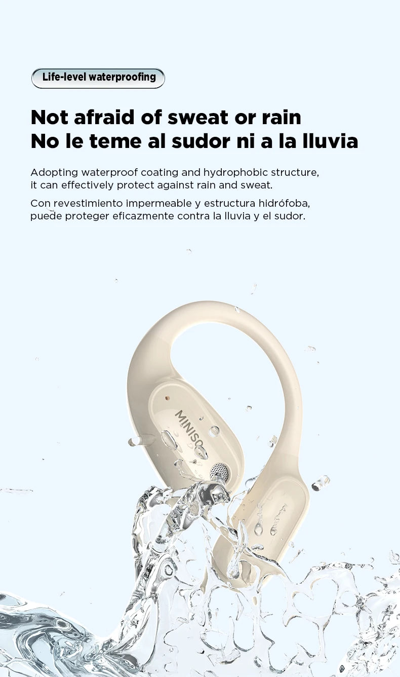 Translator MINISO MS190 New OWS Wireless Headphones Sport Waterproof Headsets  Intelligent Bluetooth Translation Earbuds