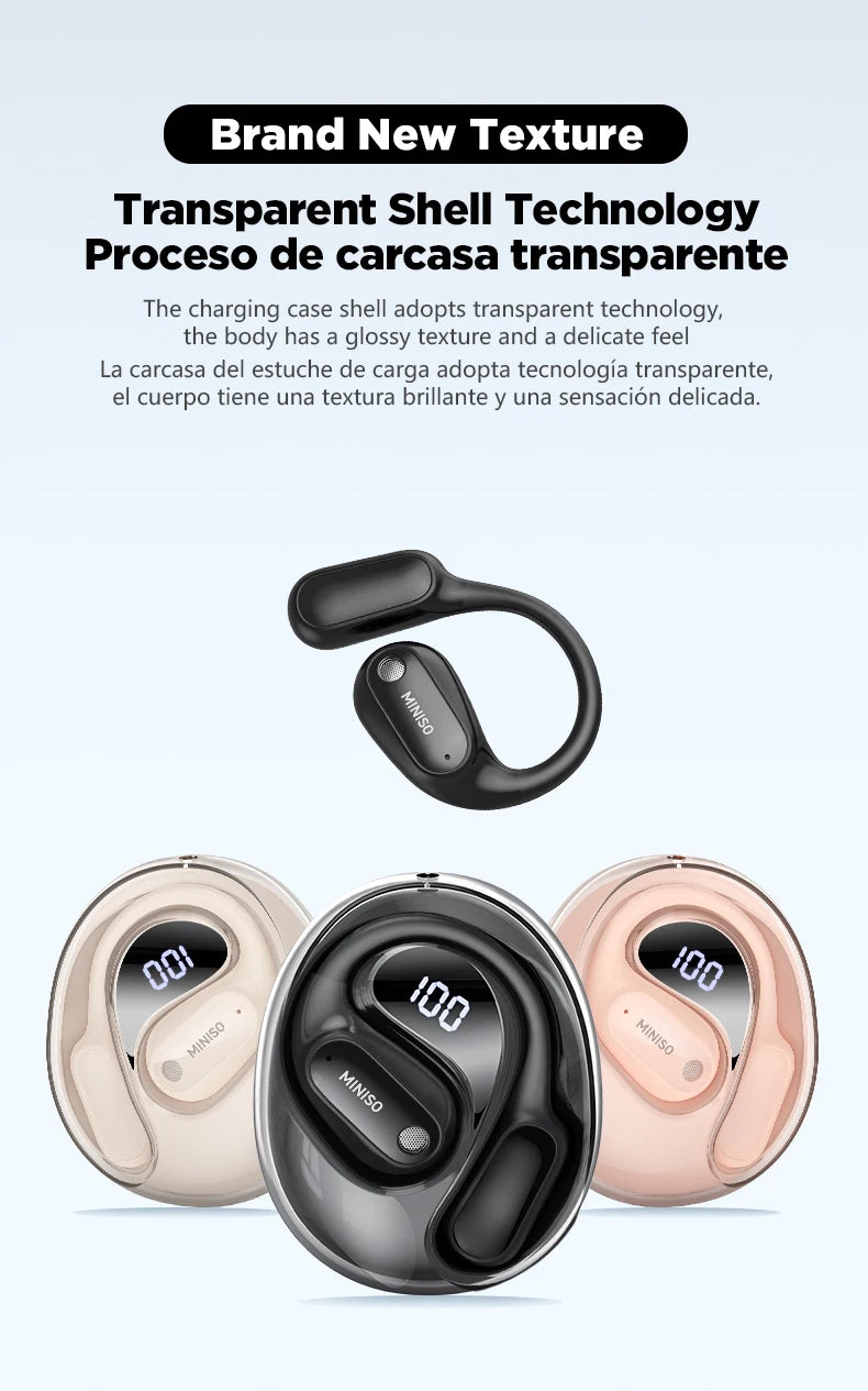 Translator MINISO MS190 New OWS Wireless Headphones Sport Waterproof Headsets  Intelligent Bluetooth Translation Earbuds