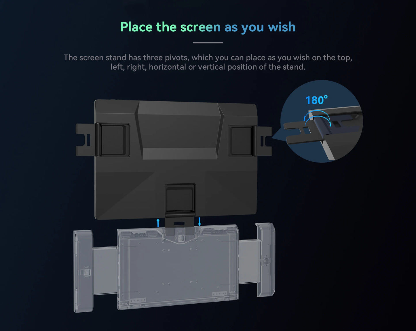 شاشة Adreamer ArieScreen13S 3 في 1 قابلة للتوسيع بدقة 1920*1200 FHD محمولة لأجهزة الكمبيوتر المحمولة من طراز Mac وWindows وLinux مقاس 14-16 بوصة