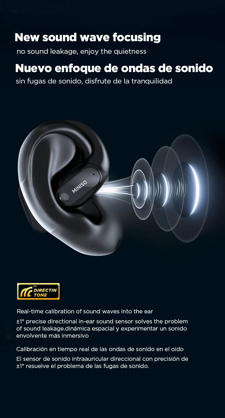 Translator MINISO MS190 New OWS Wireless Headphones Sport Waterproof Headsets  Intelligent Bluetooth Translation Earbuds